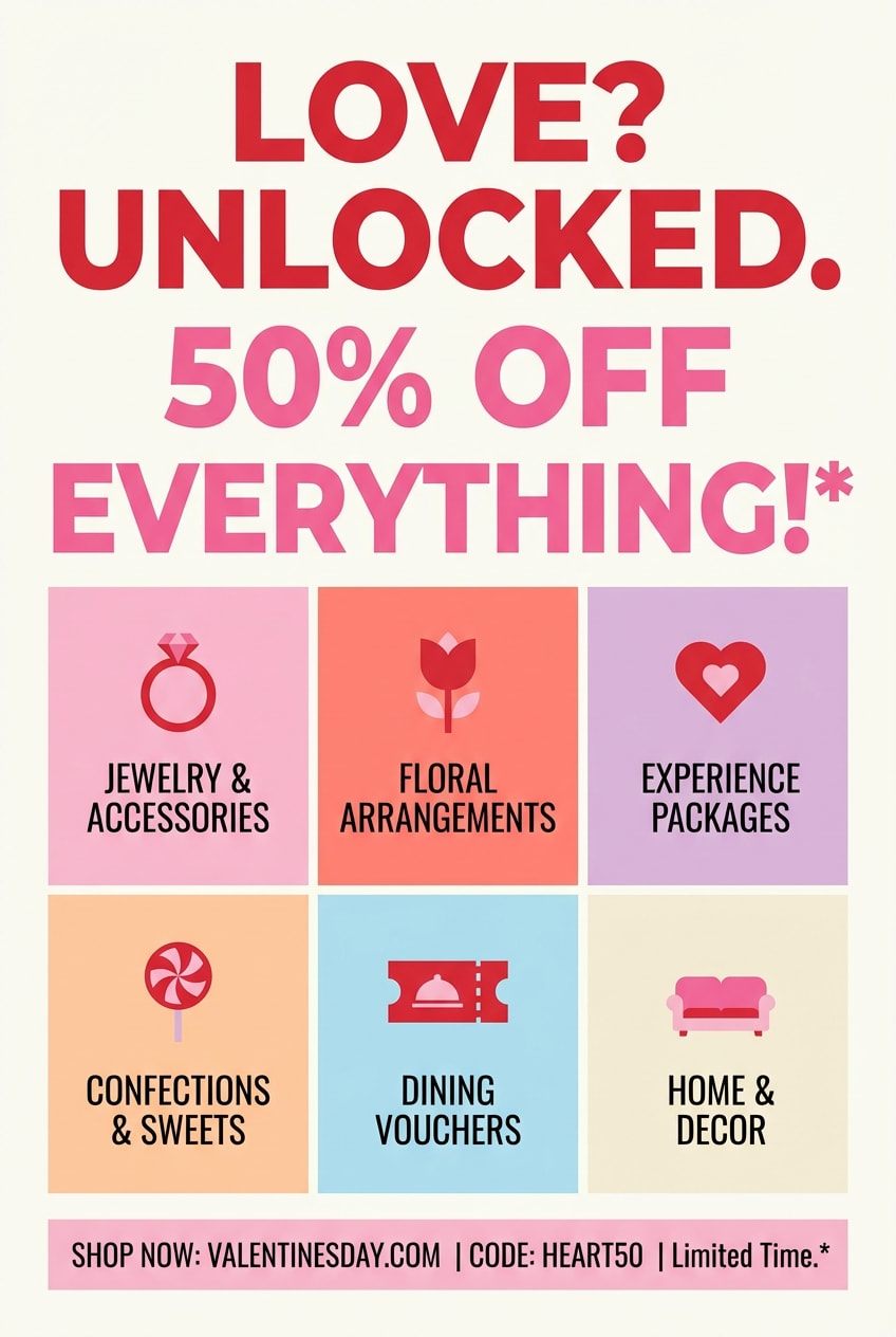 valentines promo flyer