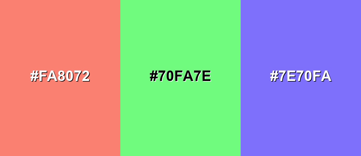 triadic combinations of salmon-color