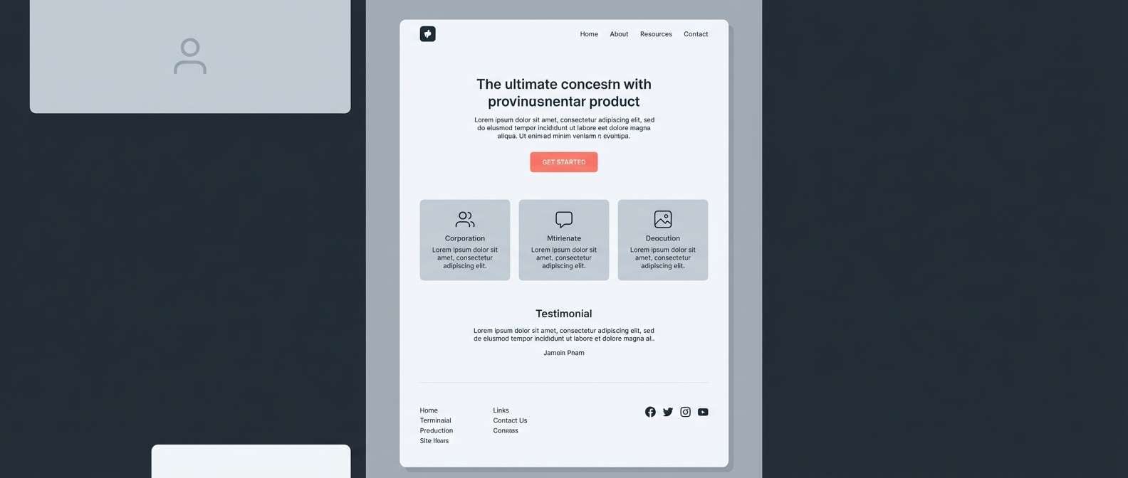 saas landing page ui