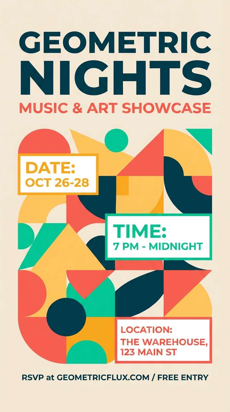 bold event flyer layout