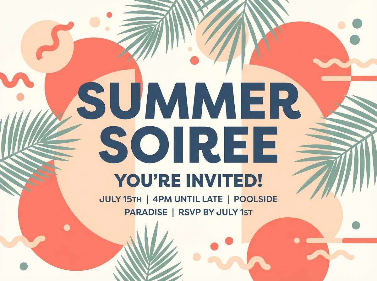 summer party invitation
