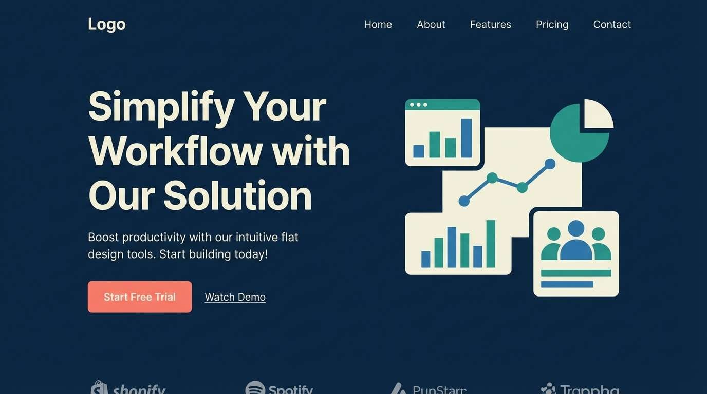 tech landing page hero