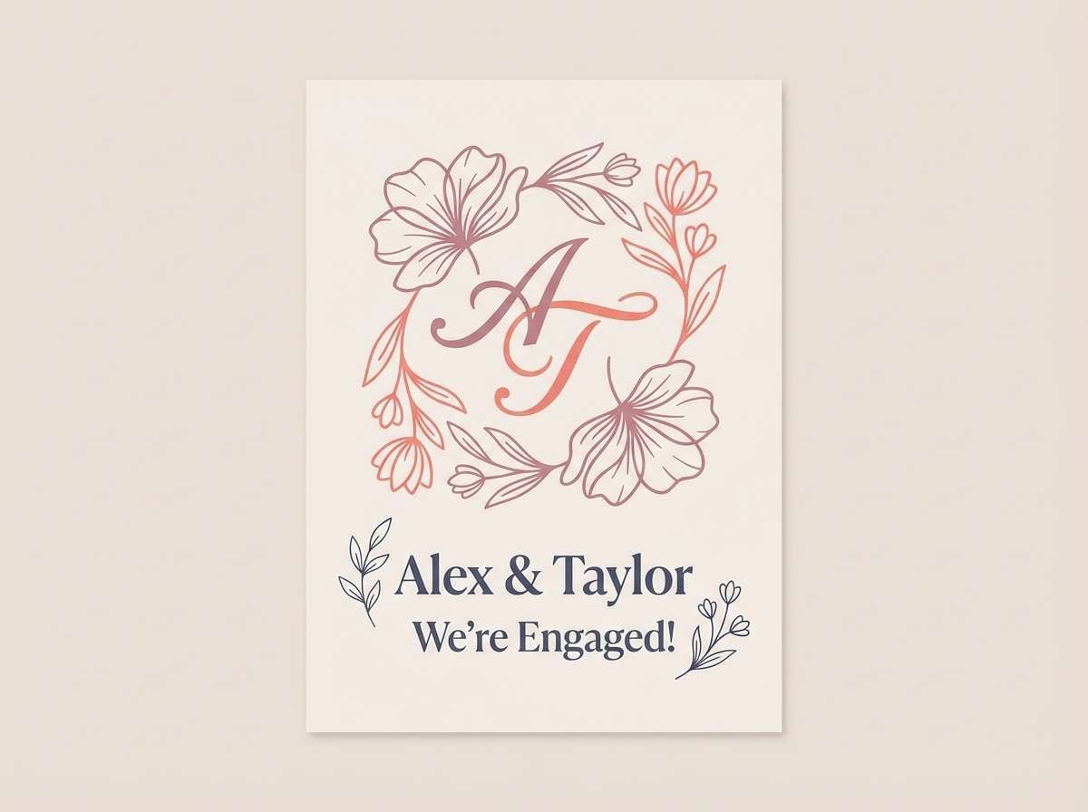 engagement card design