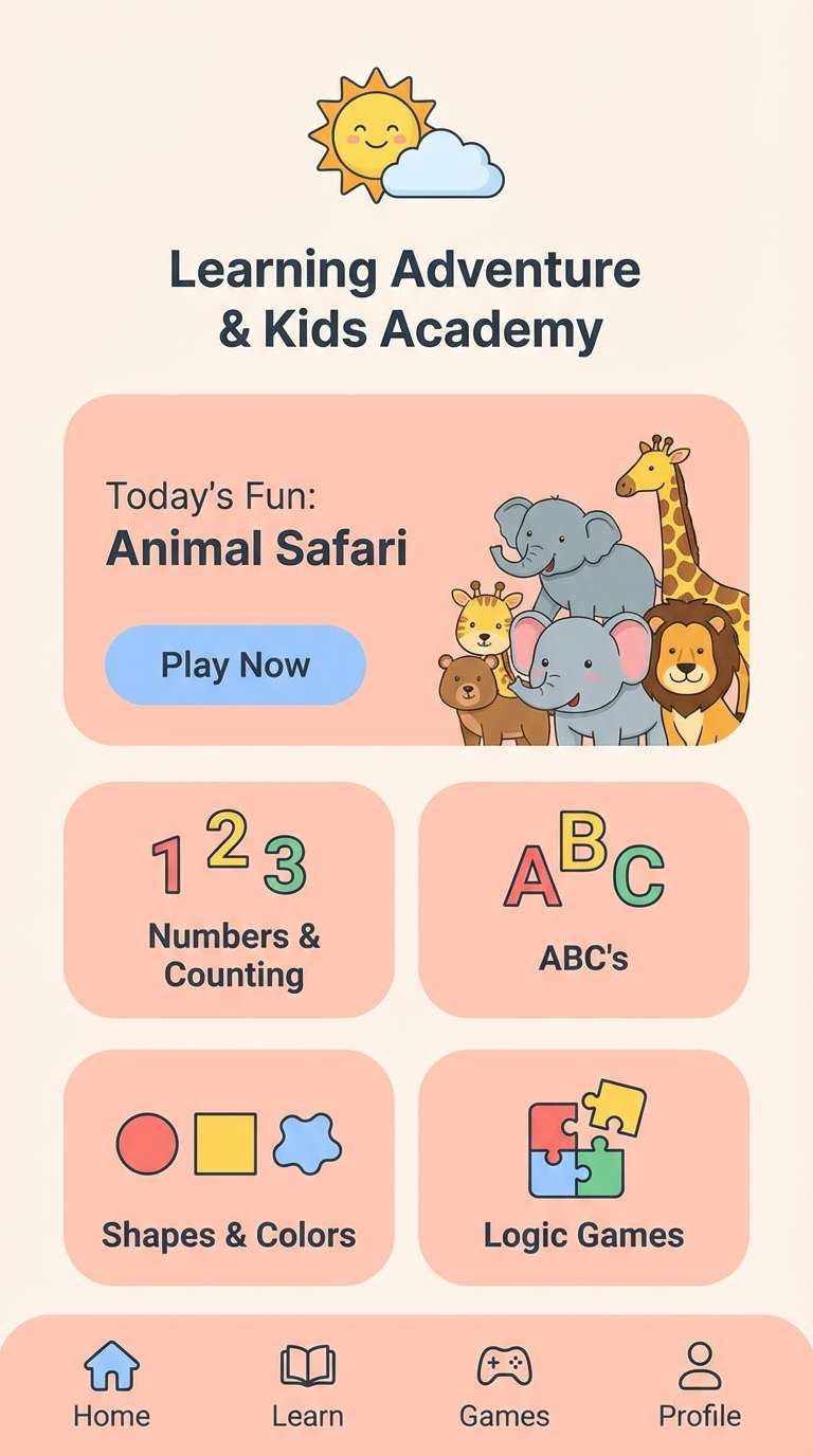 kids app onboarding