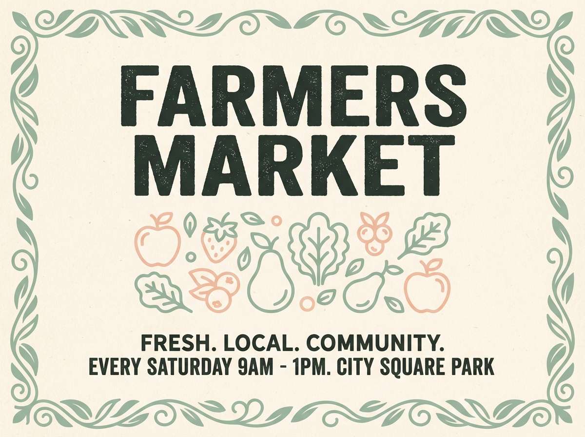 farmers market flyer