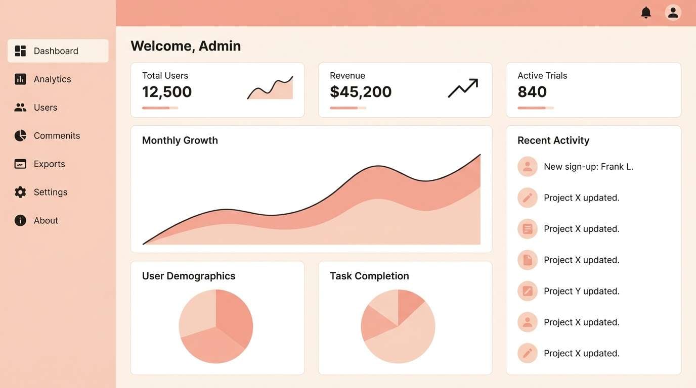saas dashboard ui