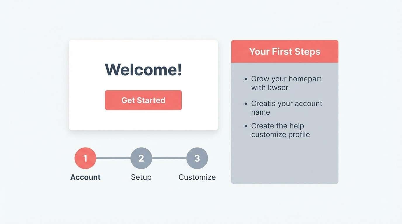 minimal saas onboarding ui