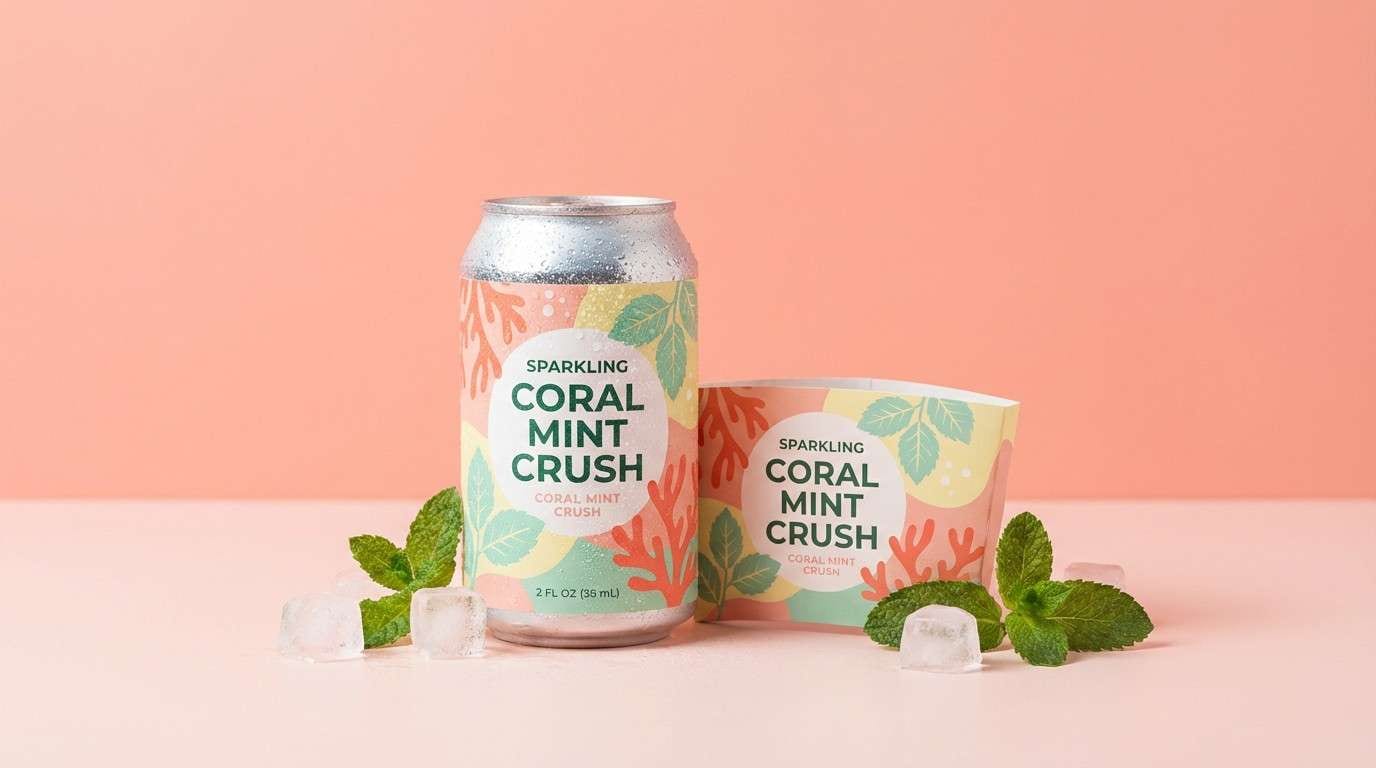 bright beverage product ad