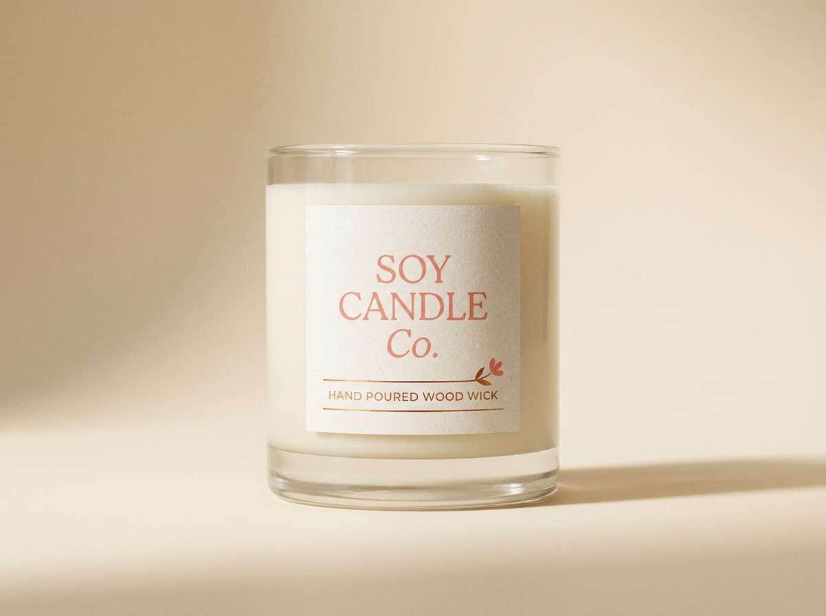 artisan candle label photo