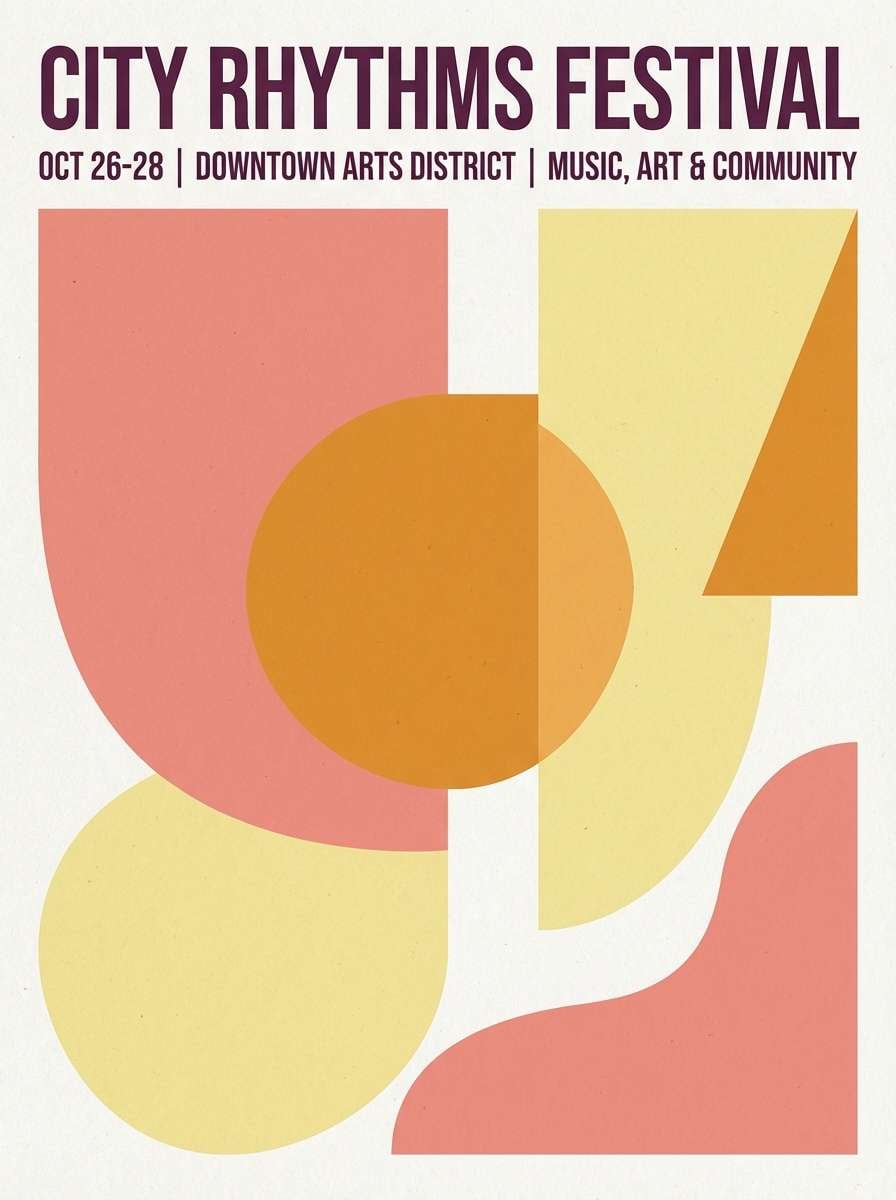 sunset color event poster