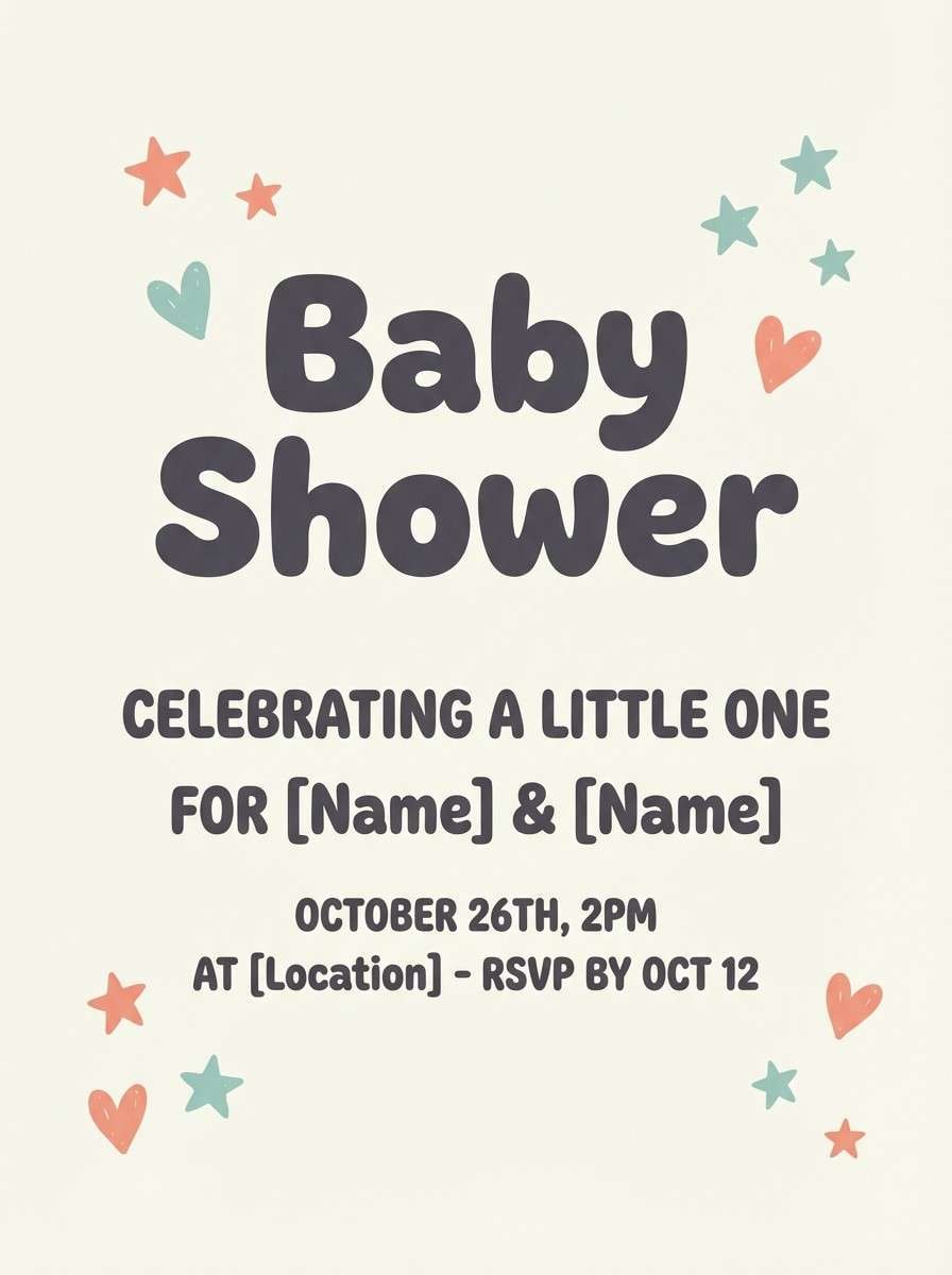 baby shower invitation