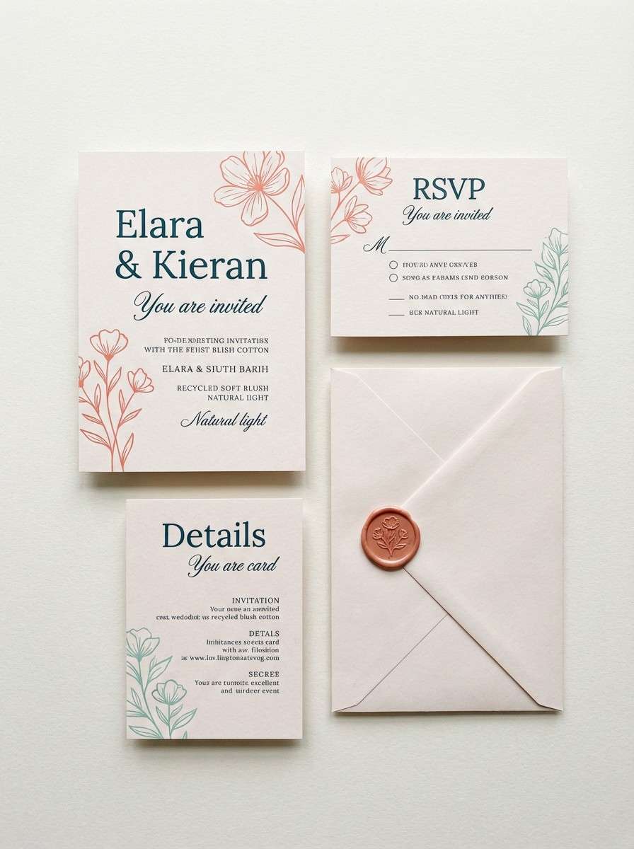 summer wedding invitation