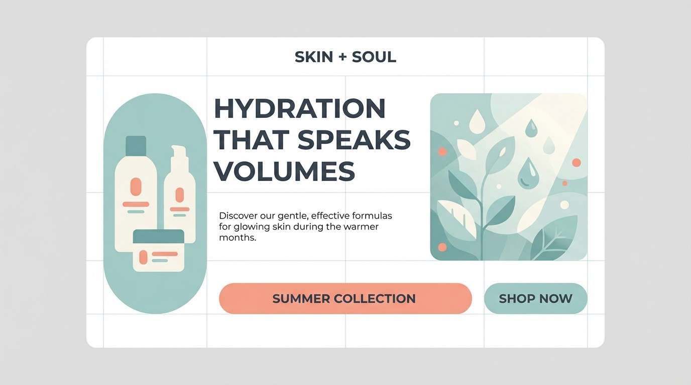 skincare landing hero