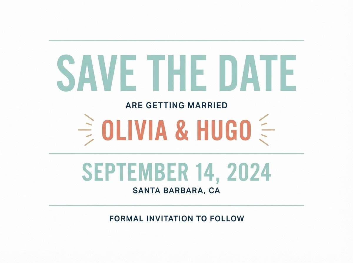 save the date card