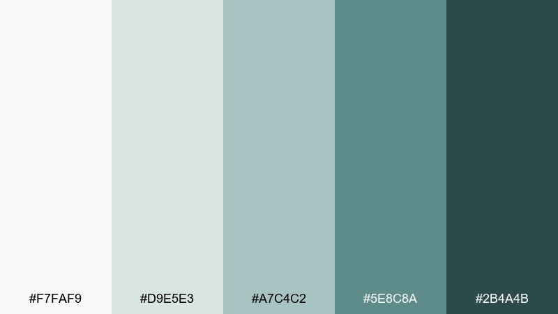 salt air minimal coastal color palette with hex codes