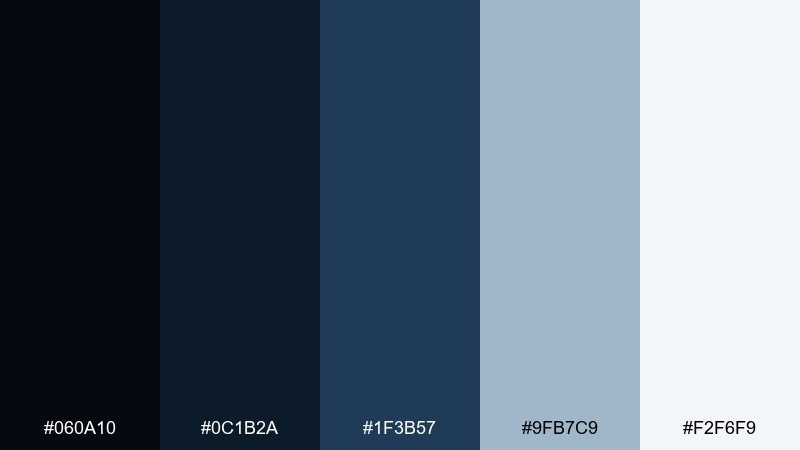saltwater minimal color palette with hex codes
