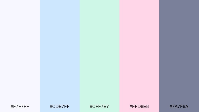 saltwater pastels beach color palette with hex codes