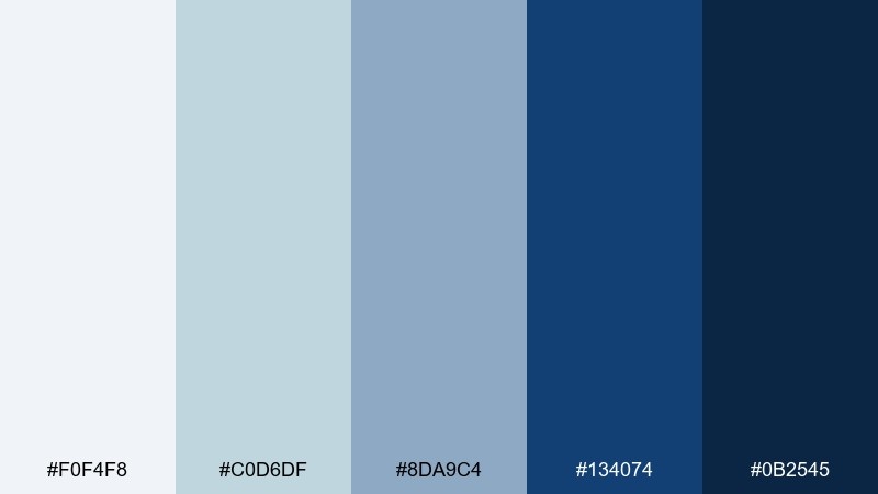 saltwater slate color palette with hex codes
