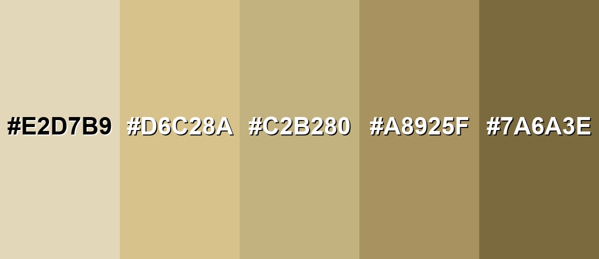 shades and variations of sand-color