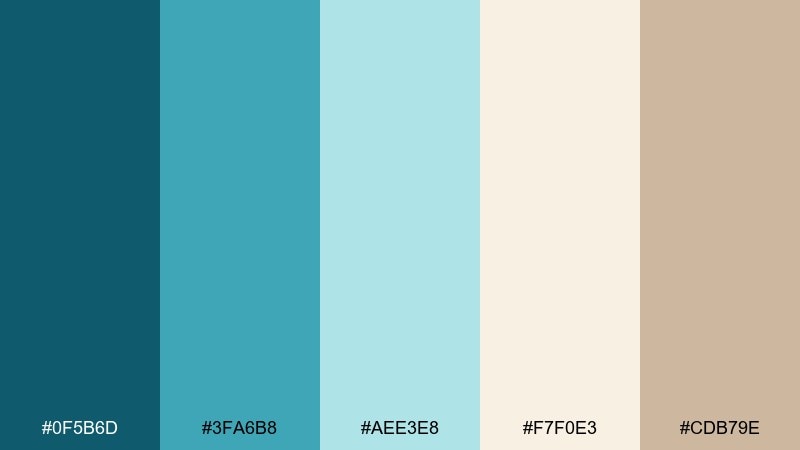 sandbar calm aquarium color palette with hex codes