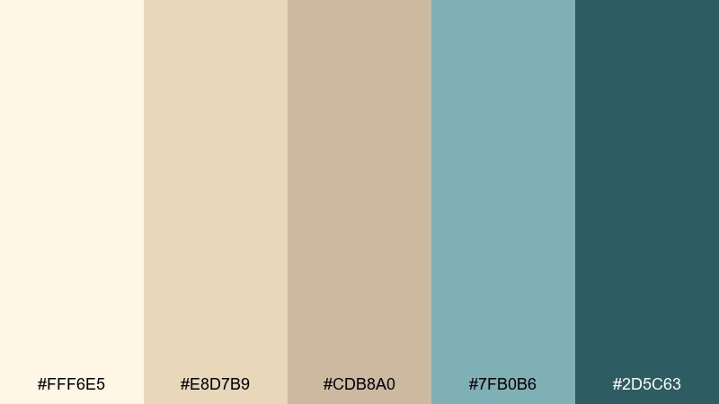 sandbar serenity coastal color palette with hex codes