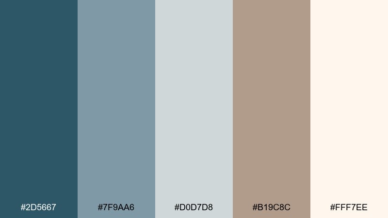 sandbar shadow blue taupe color scheme with hex codes