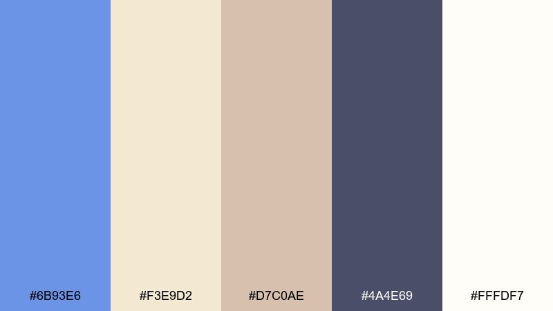 sandstone calm color palette with hex codes