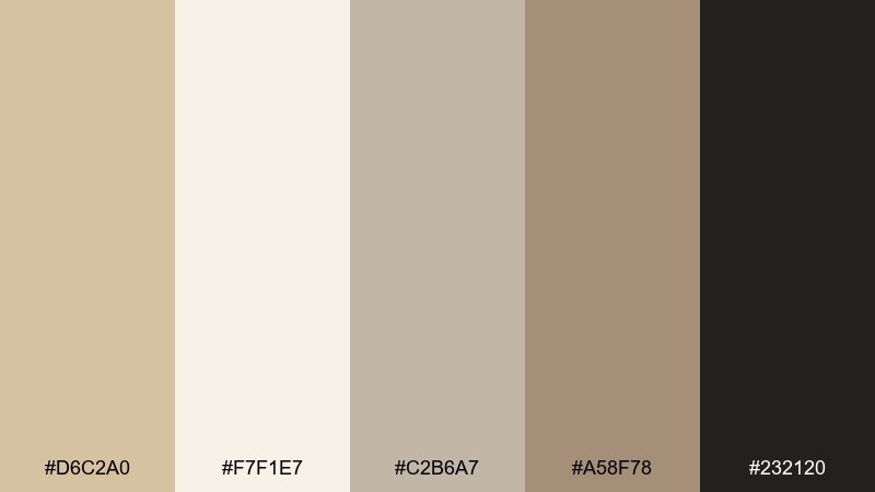 sandstone minimal beige sand color palette with hex codes