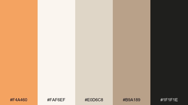 sandstone minimal sandy brown color palette with hex codes