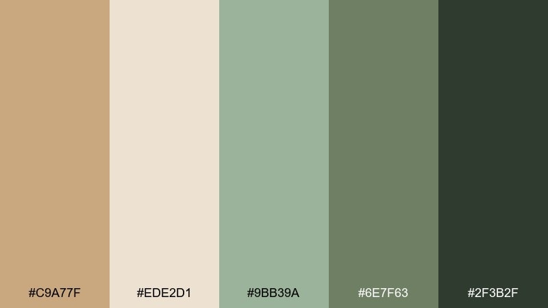 sandstone sage color palette with hex codes