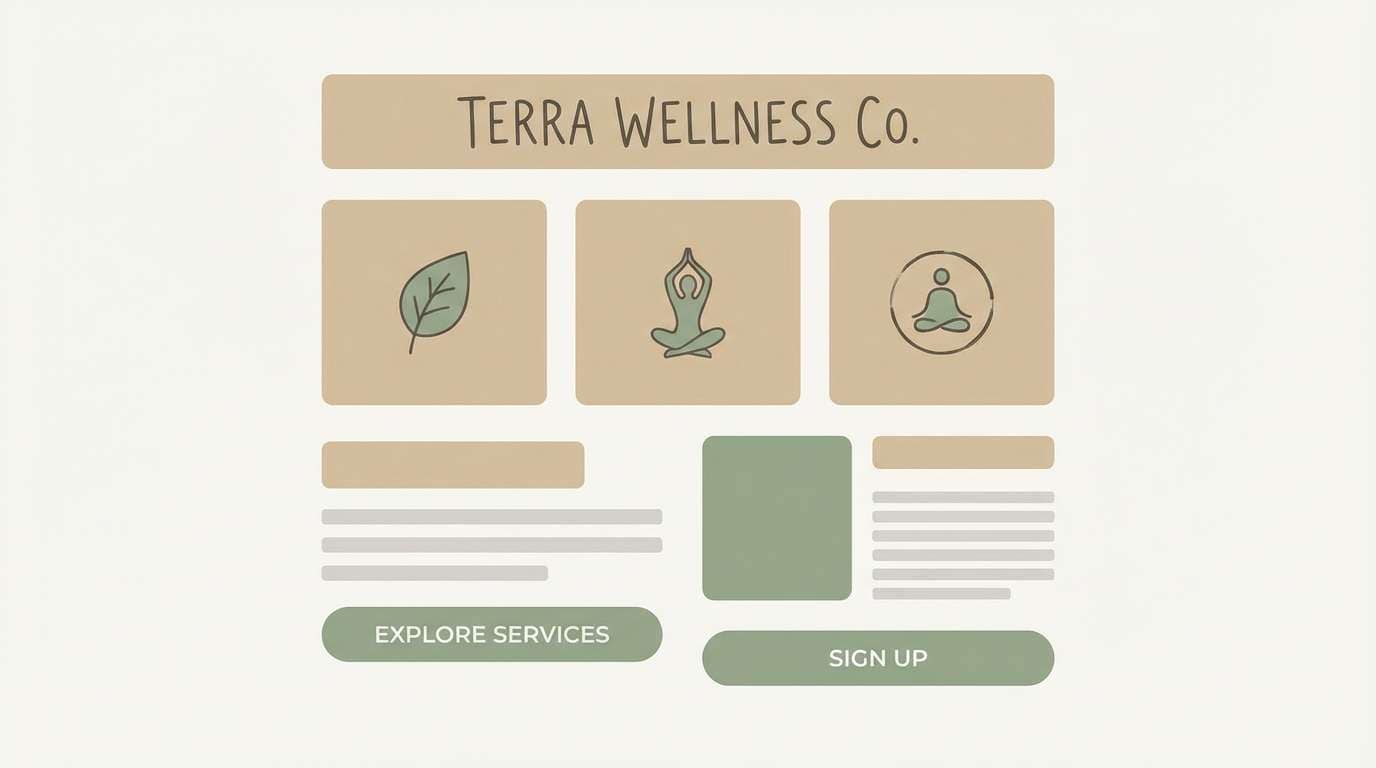wellness website ui in sage