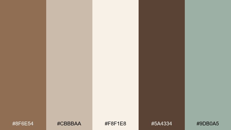 sandstone spa dark tan color palette with hex codes