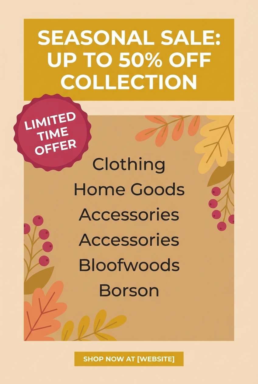autumn sale flyer