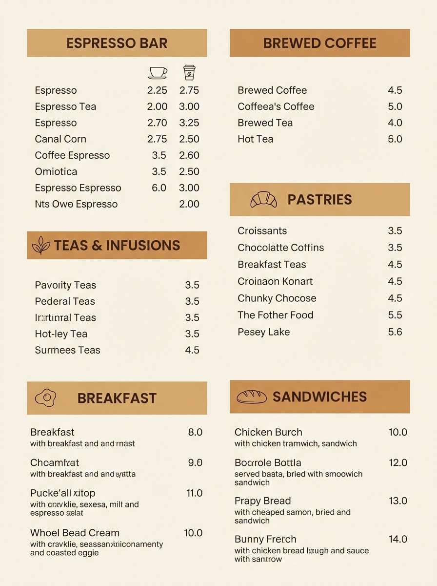 caramel cafe menu