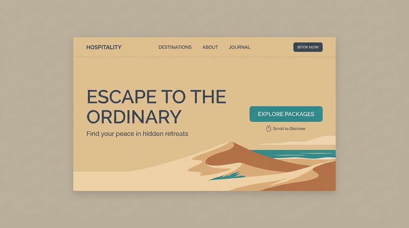 coastal website hero ui