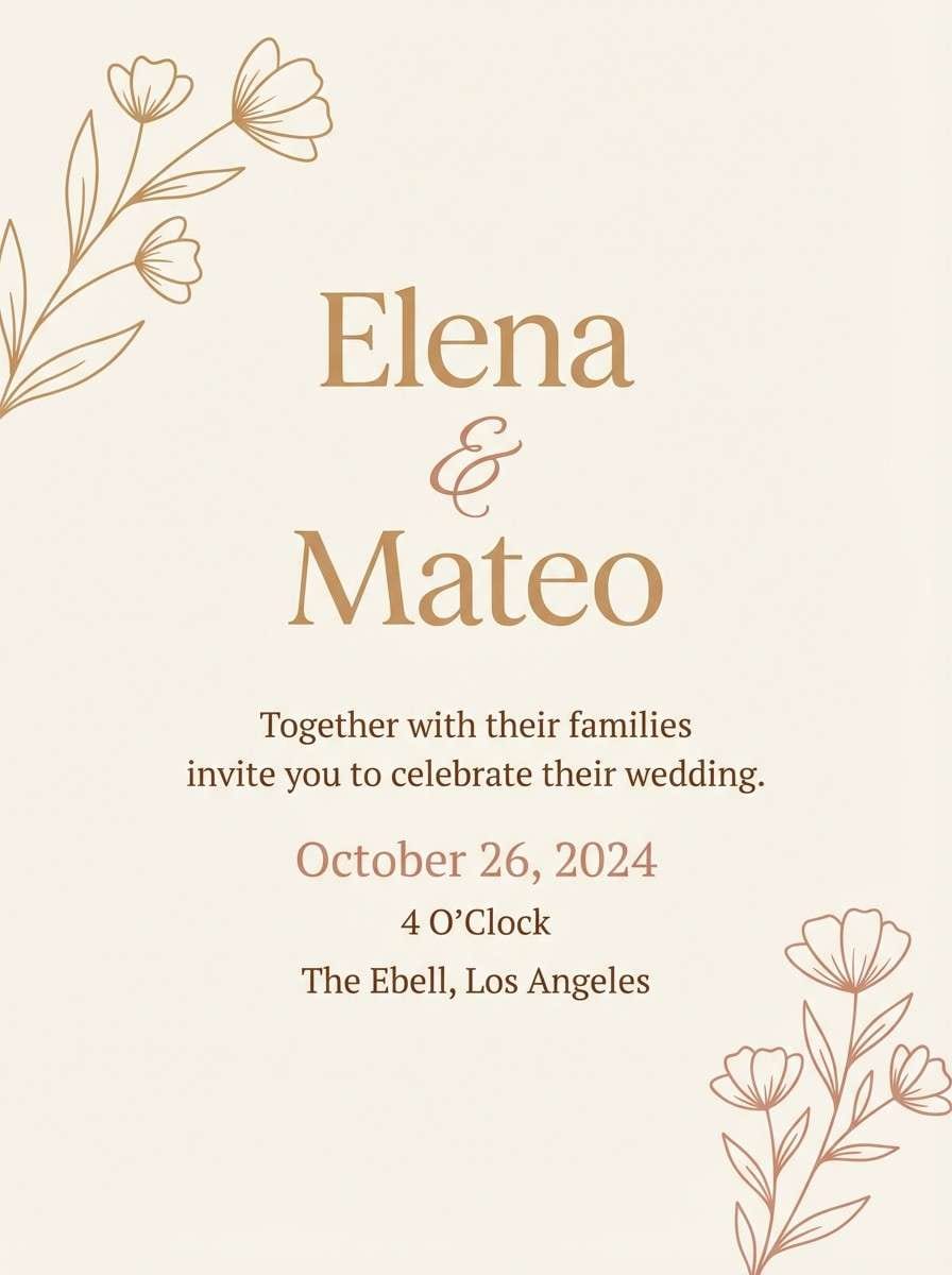 terracotta wedding invitation