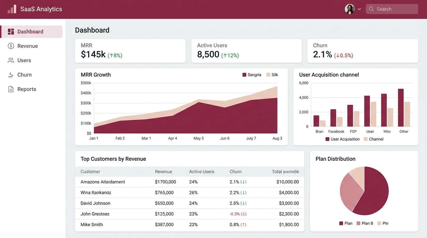 sangria silk dashboard ui