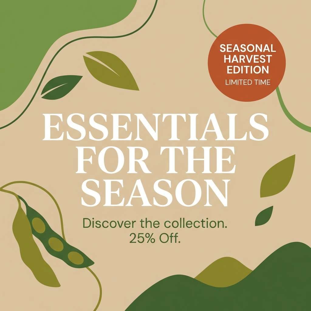 autumn sale ad in green and orange