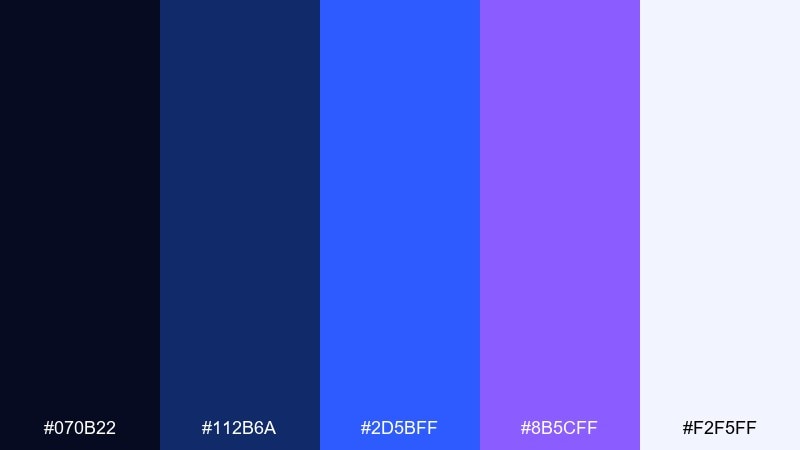 sapphire berry luxe blue raspberry color palette with hex codes