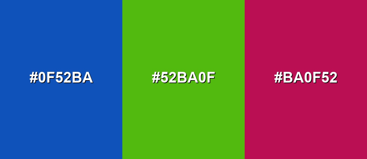 triadic combinations of sapphire-blue-color