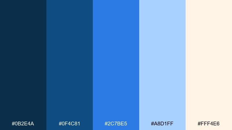 sapphire serif color palette with hex codes