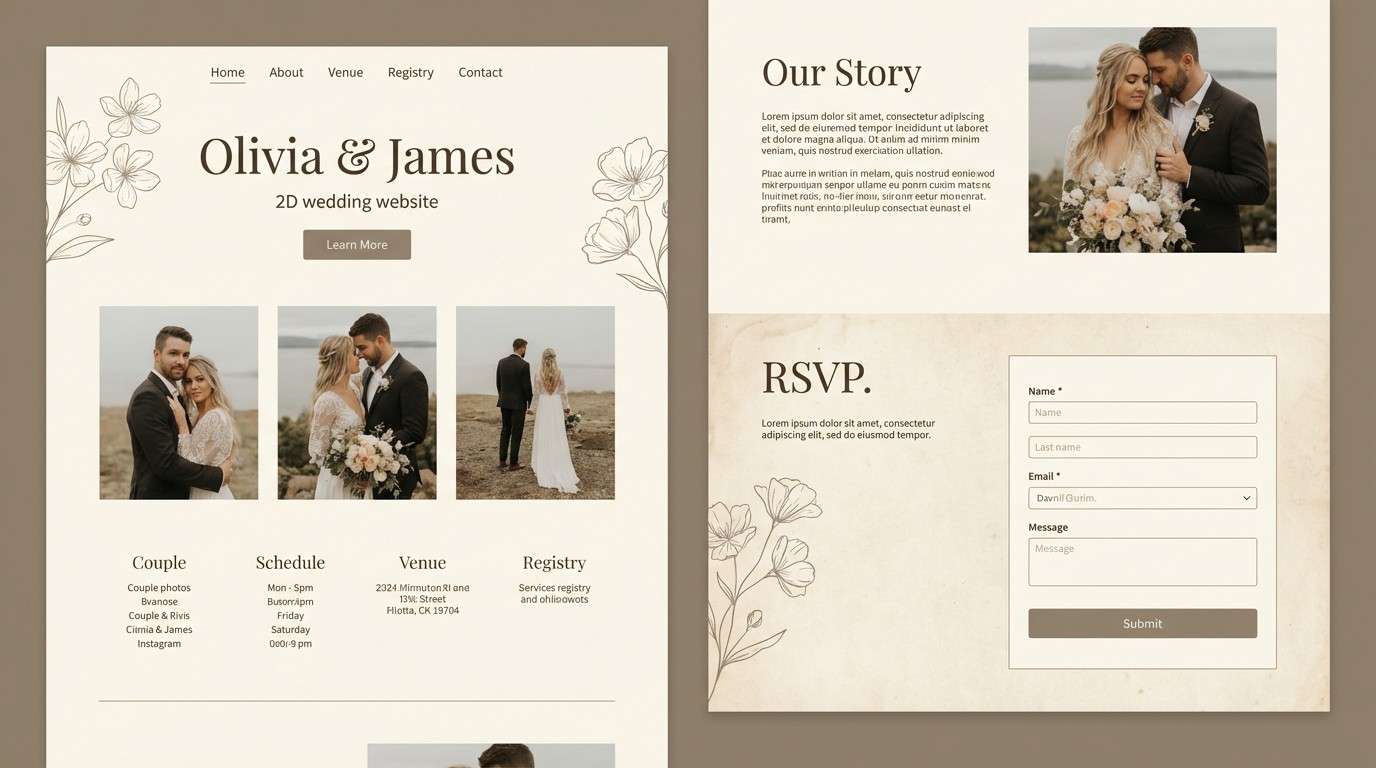 wedding ui in cream taupe