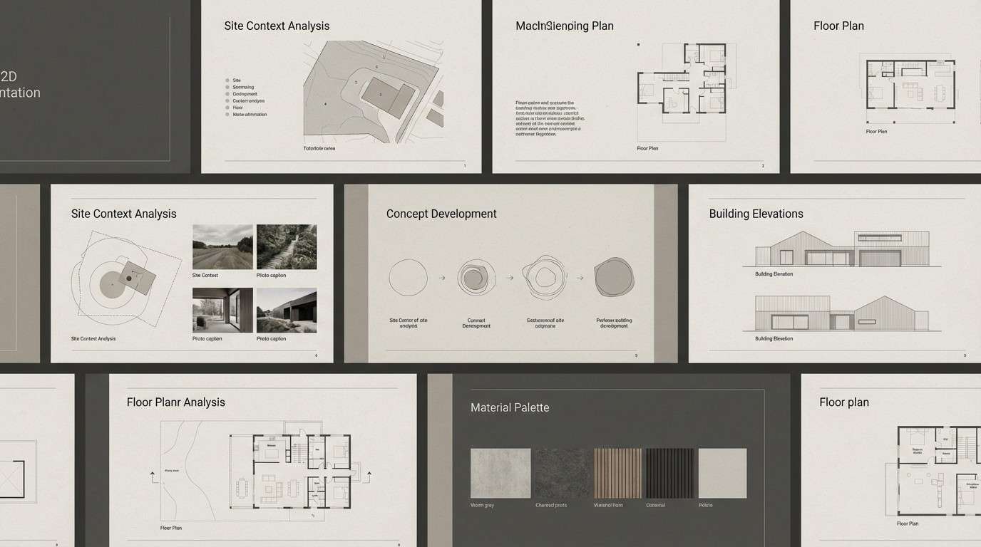 architecture slides in warm grays