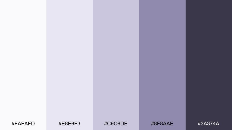 scandinavian calm color palette with hex codes