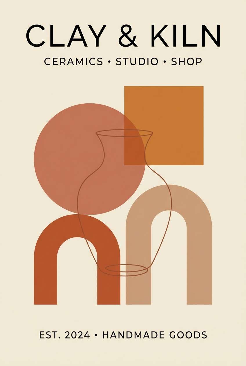 terracotta ceramics poster