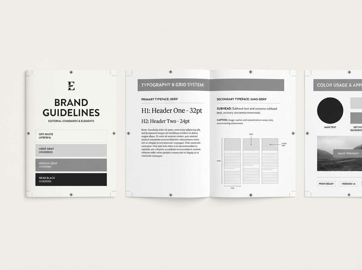 neutral brand guidelines layout