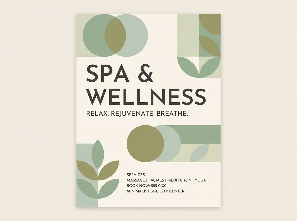 sage spa flyer layout