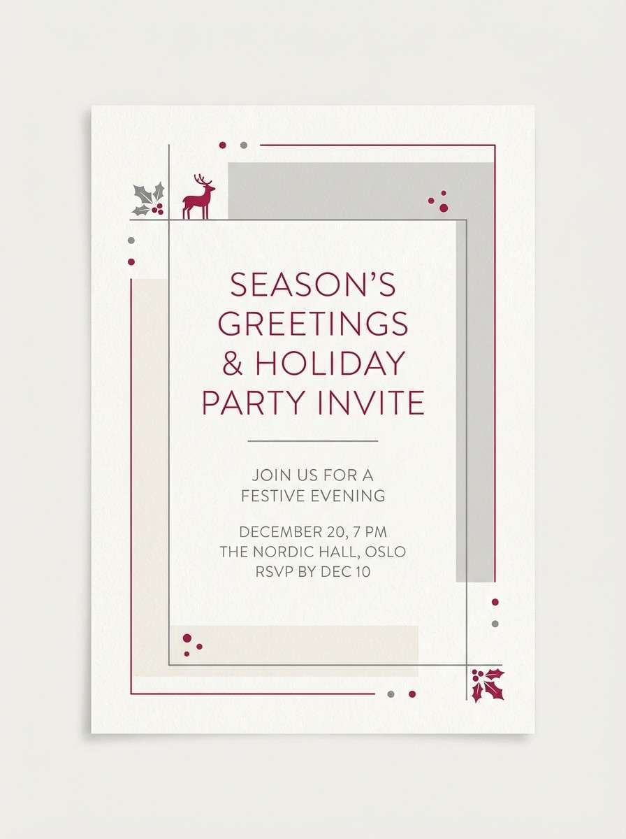 minimal holiday invitation