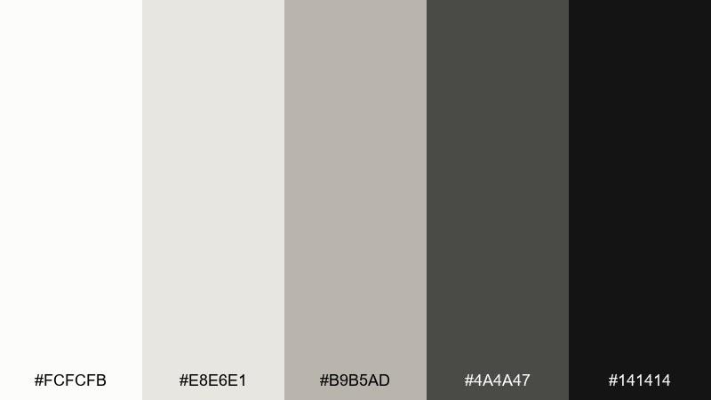 scandinavian contrast color palette with hex codes