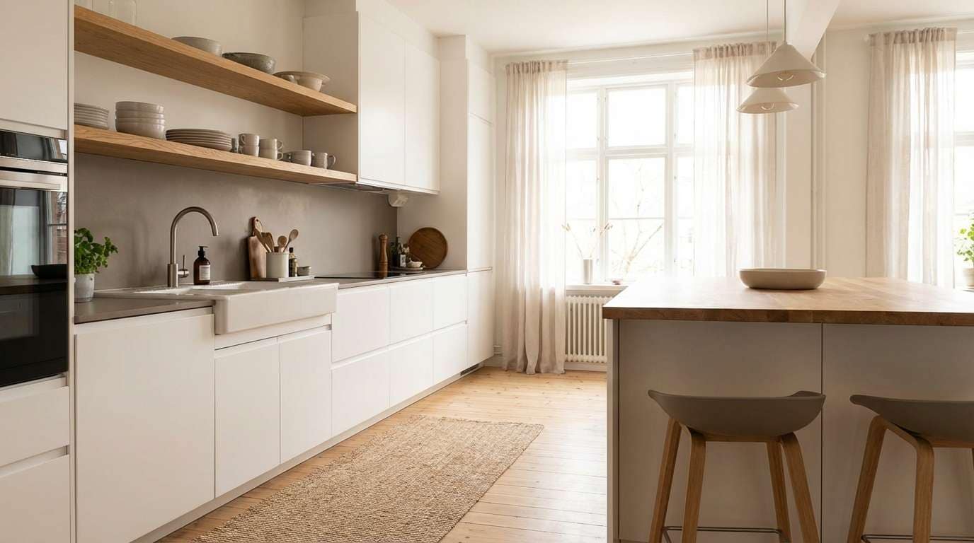 scandinavian kitchen in neutrals